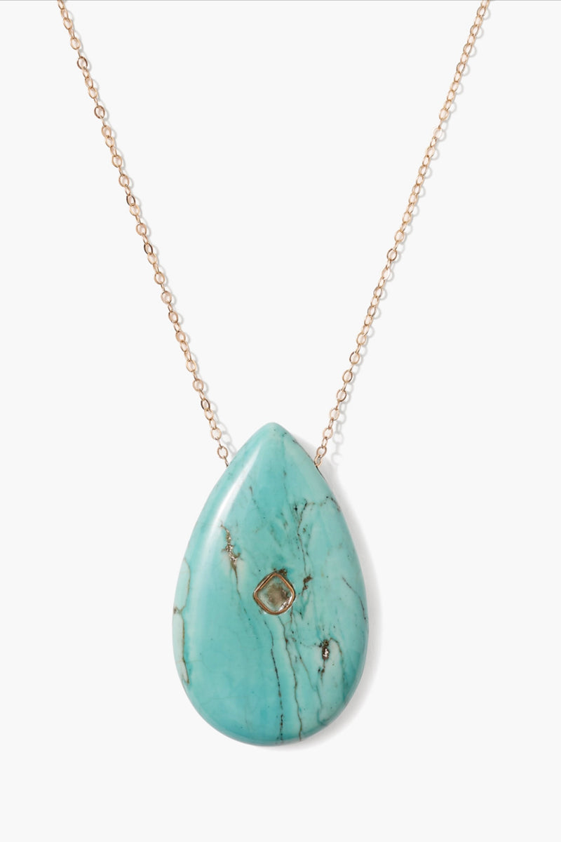 Turquoise & Diamond Necklace