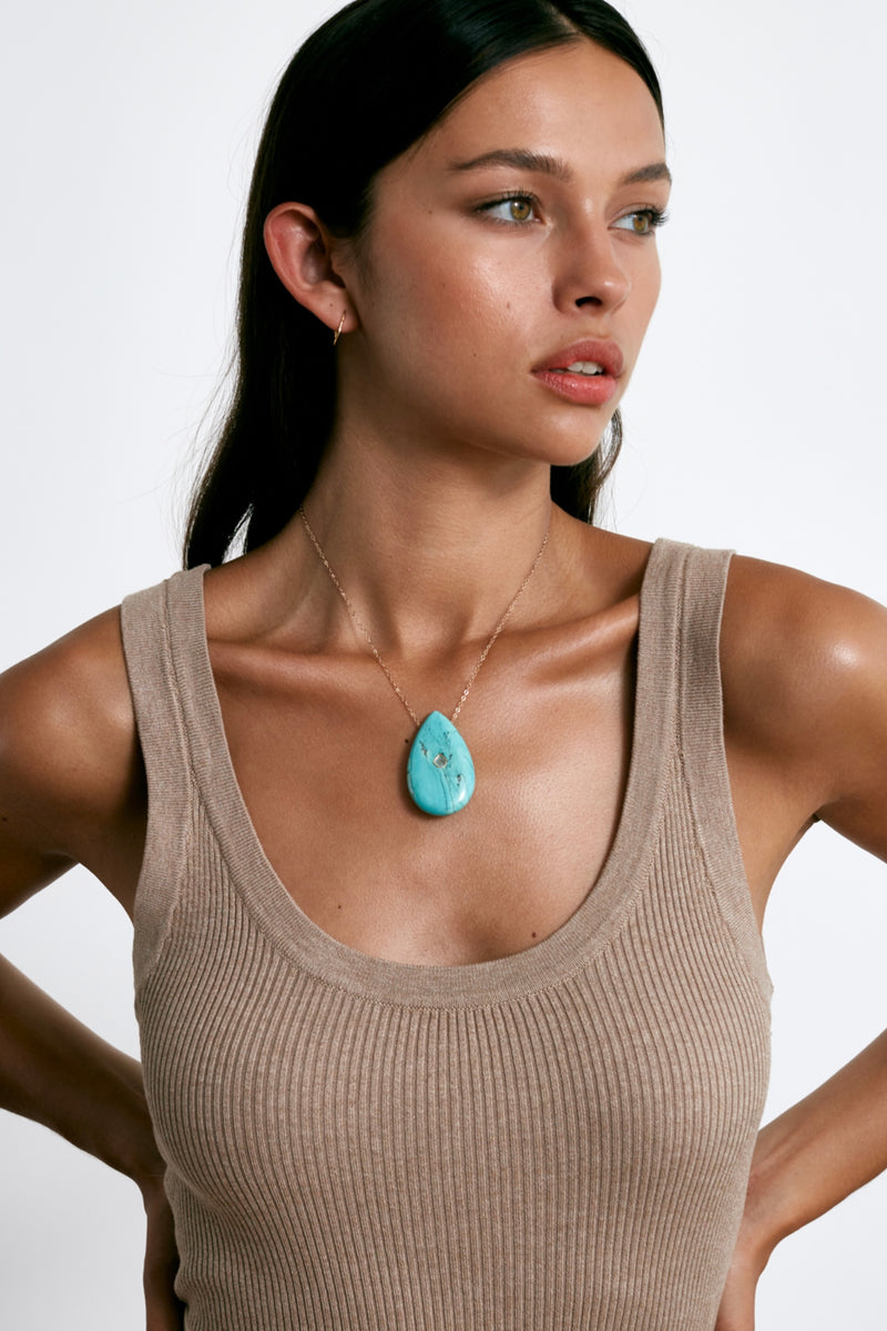 Turquoise & Diamond Necklace